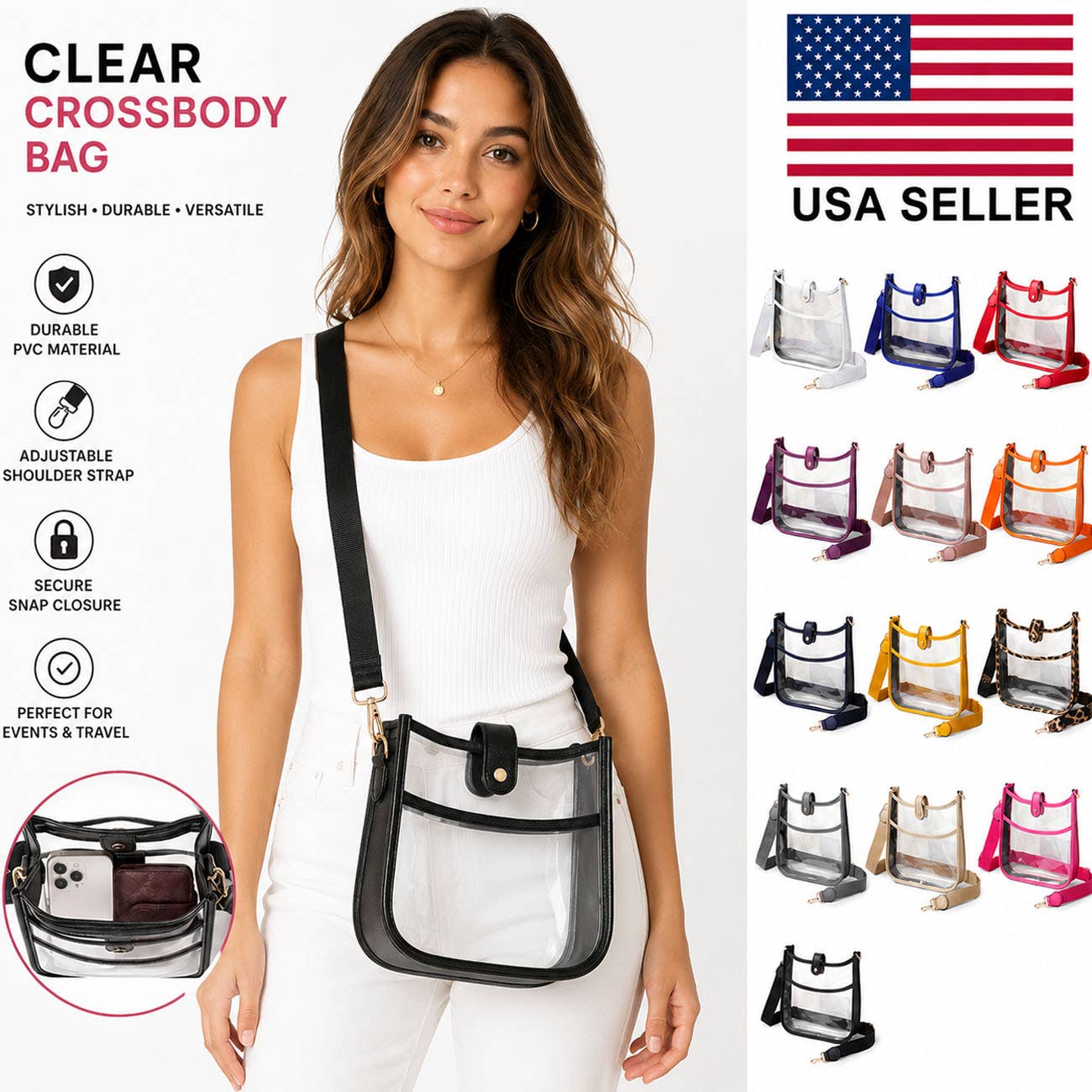 Clear Stadium Crossbody Bag