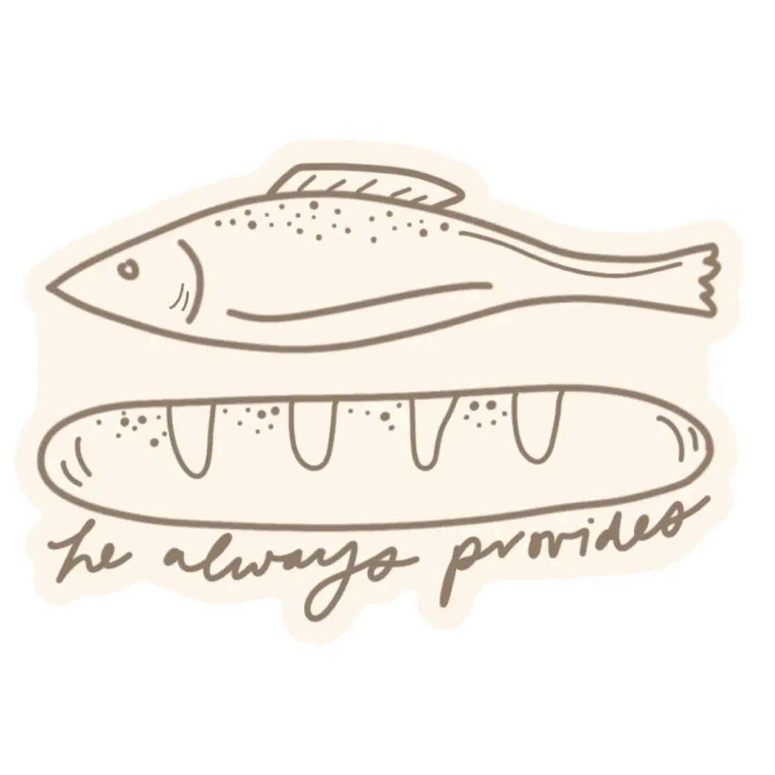 He Always Provides Sticker | Christian Sticker