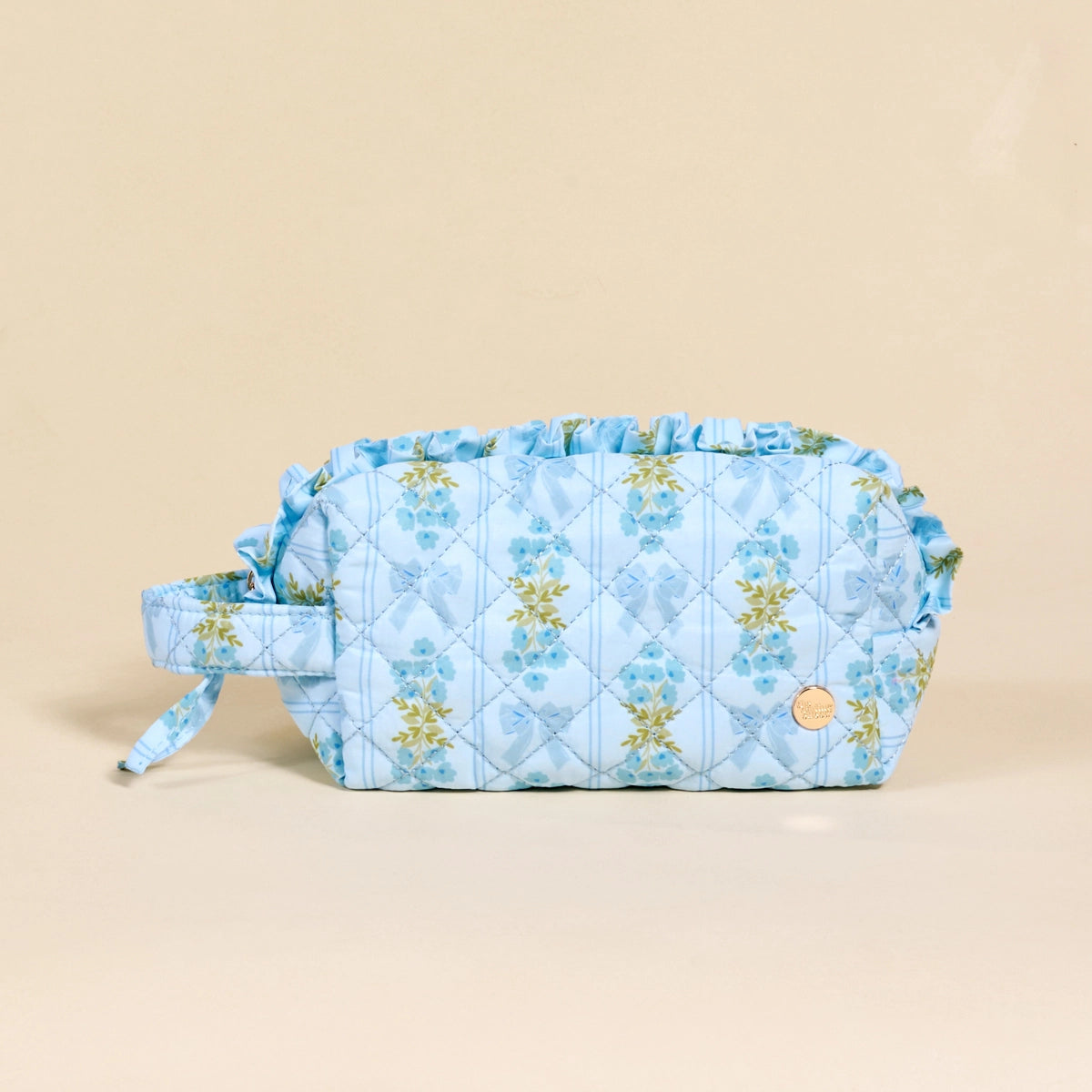 Essentials Quilted Cosmetic Pouch–Oh So Fancy Blue