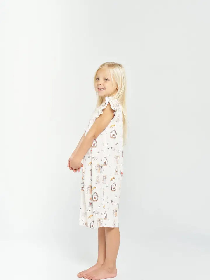 Away in A Manger Pj Girls Nightgown Polyester