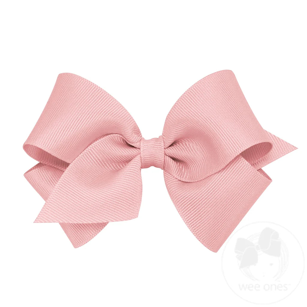 Small Classic Grosgrain Hair Bow (Plain Wrap) - Sweet Nectar