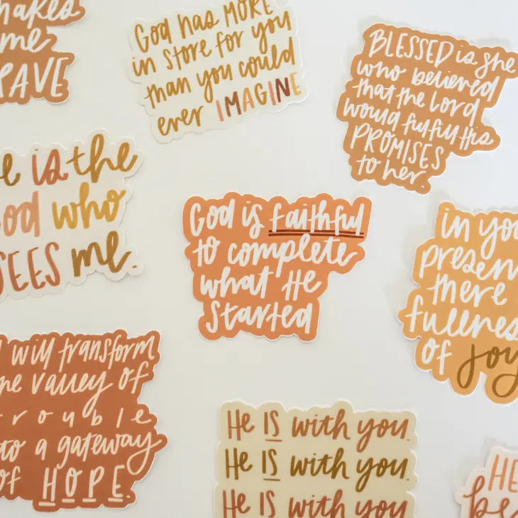 He Makes Me Brave Sticker