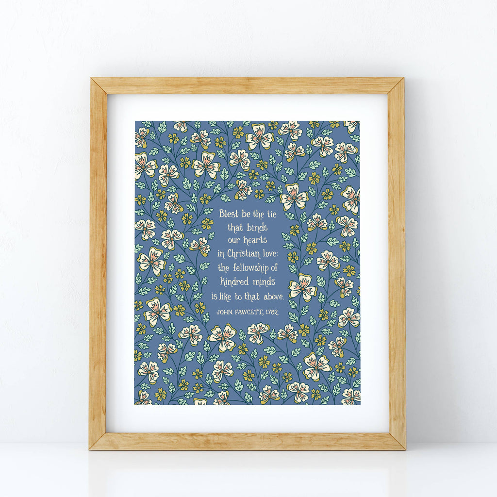 Blest Be the Tie Art Hymn Art Print