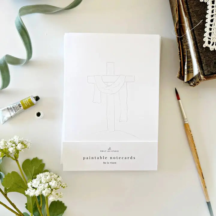 Emily Lex He Is Risen Paintable Watercolor Notecard Set