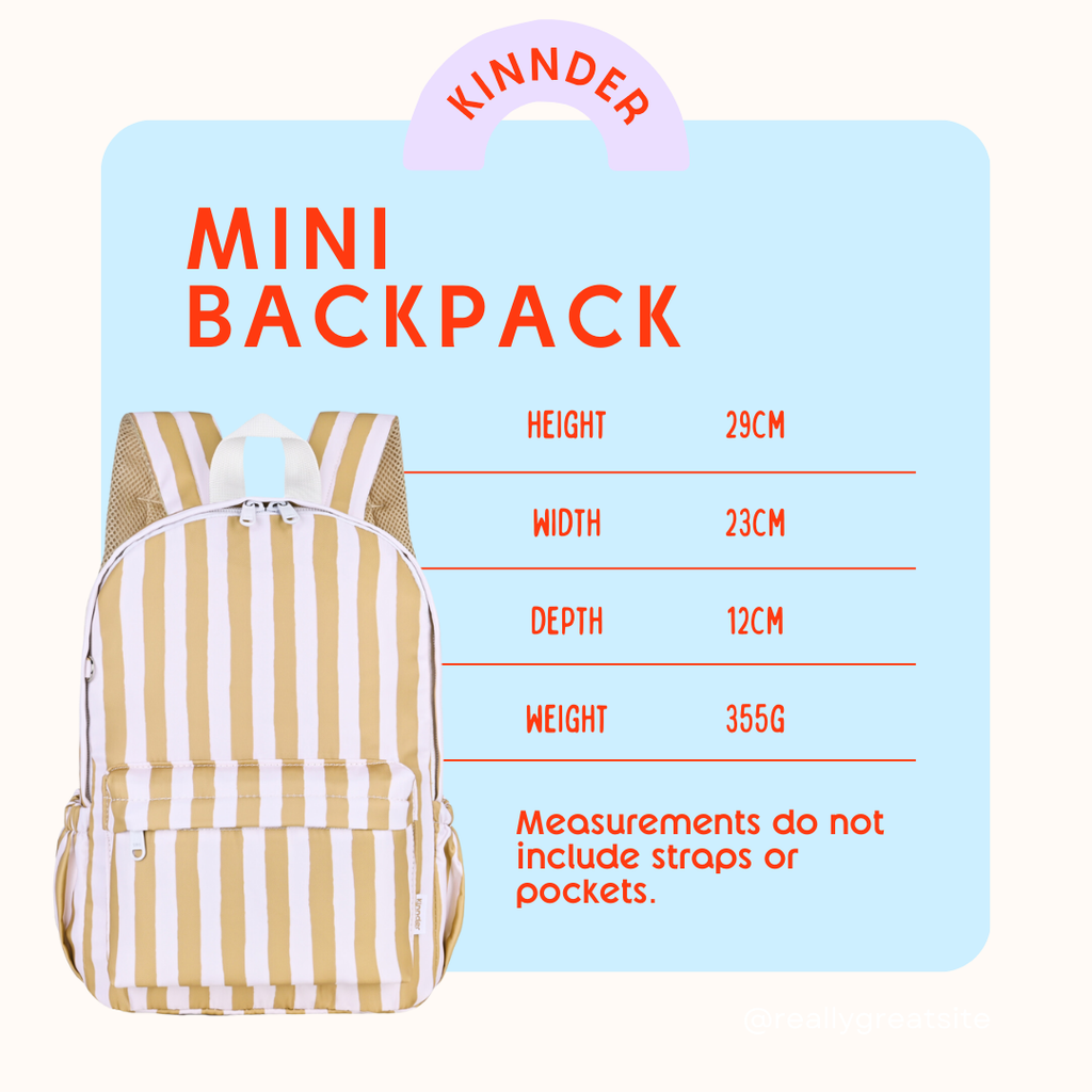 Mustard Stripe Mini Daycare/Toddler Backpack