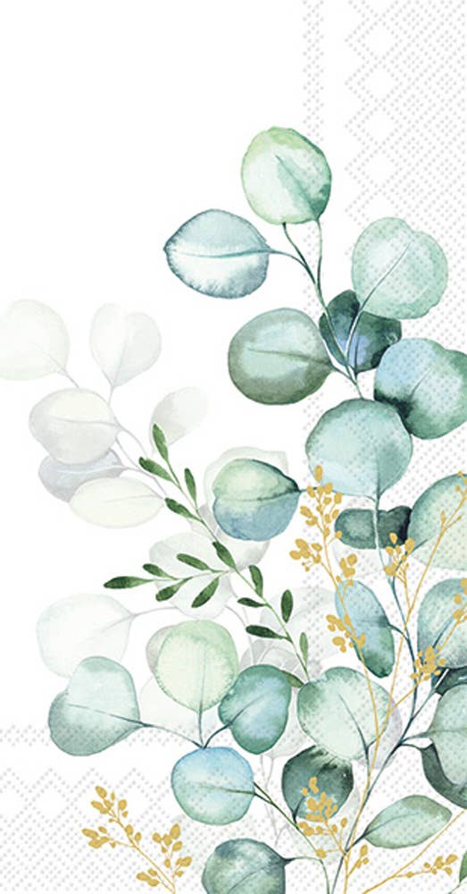 Eucalyptus Bouquet Guest Towel Gold - Thumbnail 3