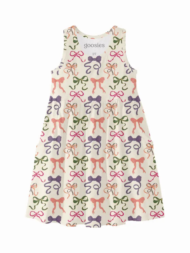 Bows - Sleeveless Pocket Dress