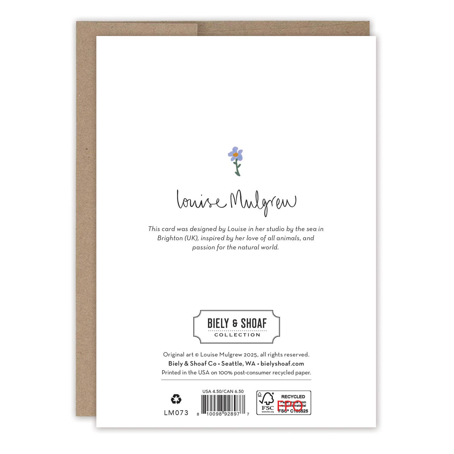 Purple & White Flowers Thank You Card