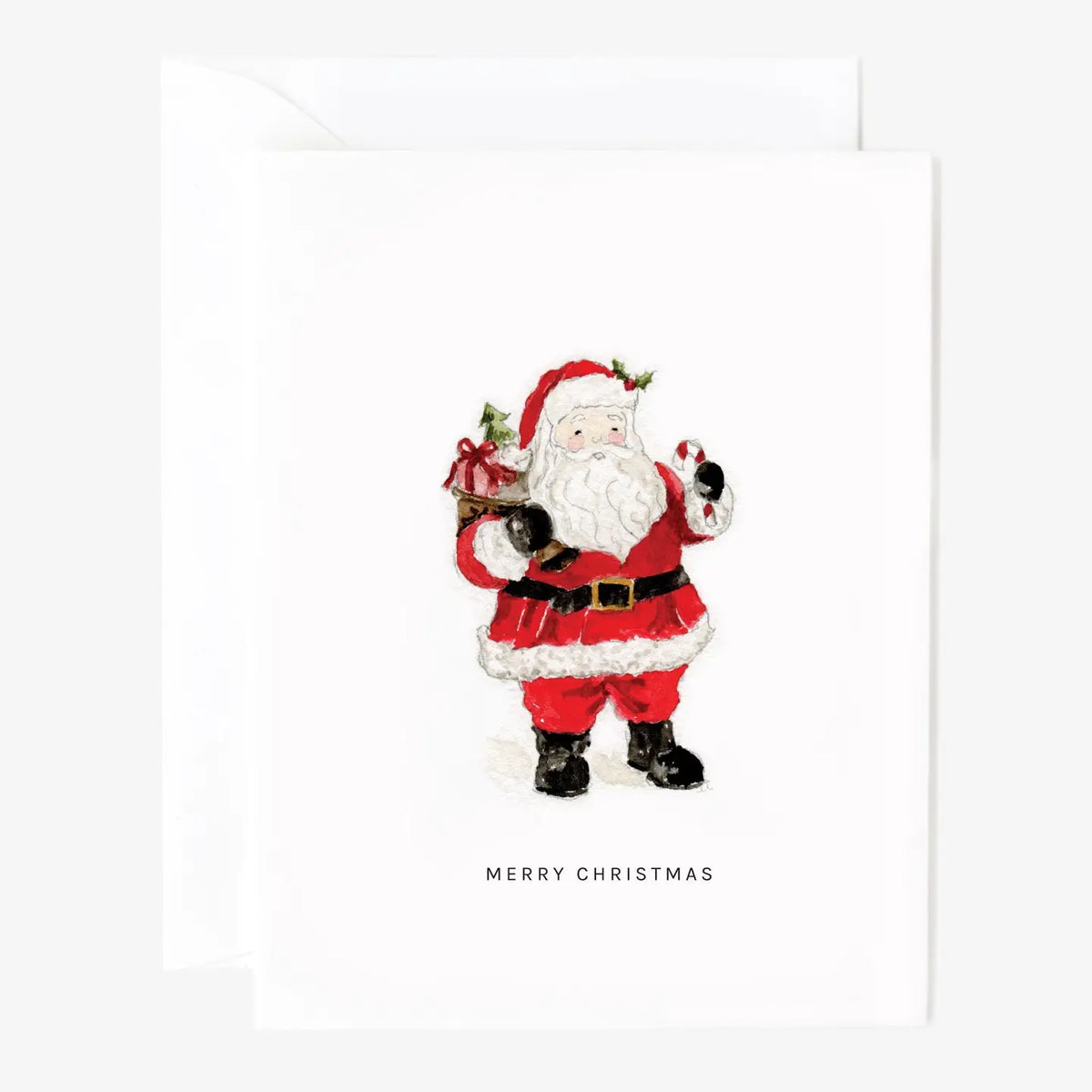 Santa Greeting Card by Emily Lex