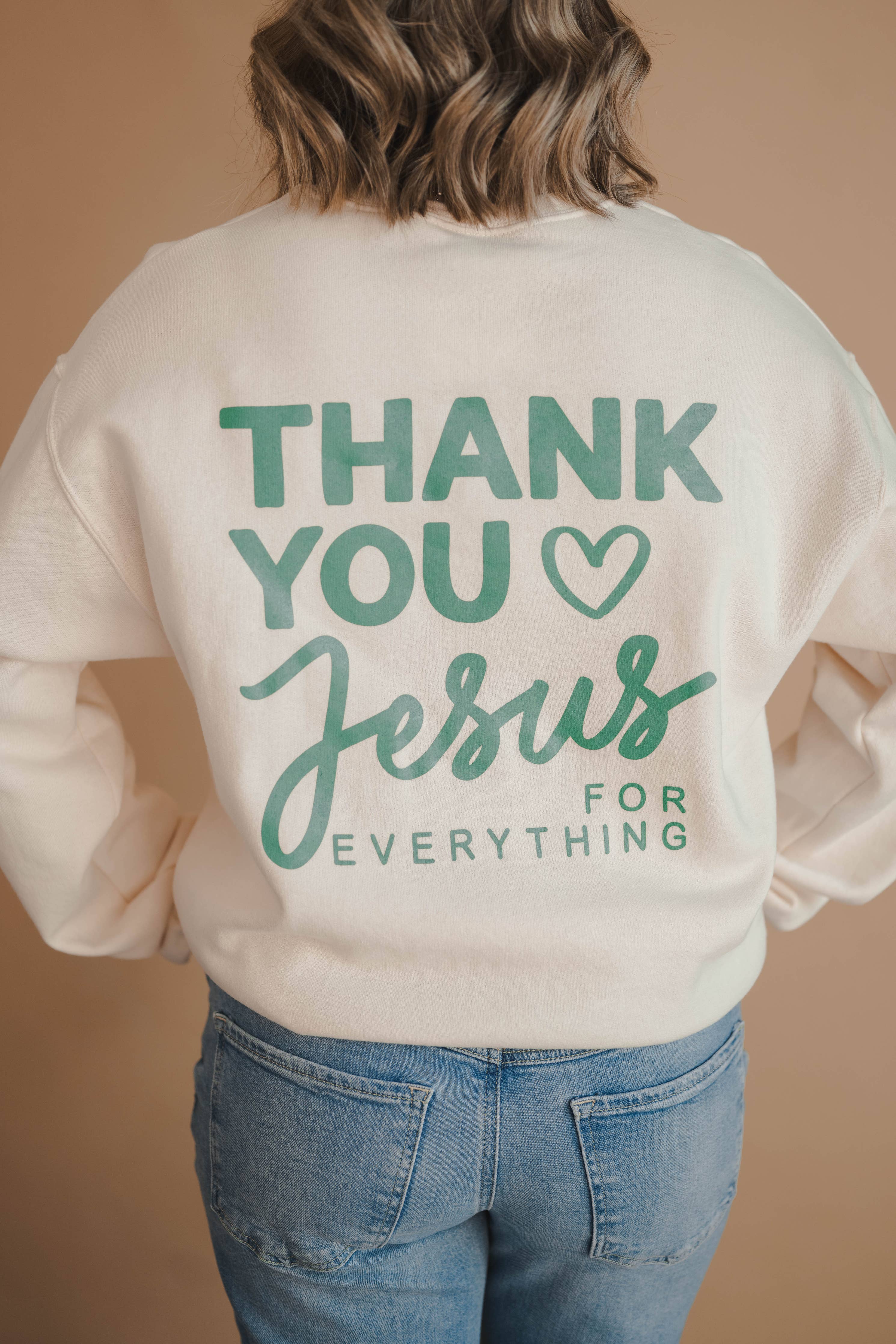 Thank You Jesus Pullover - Ivory