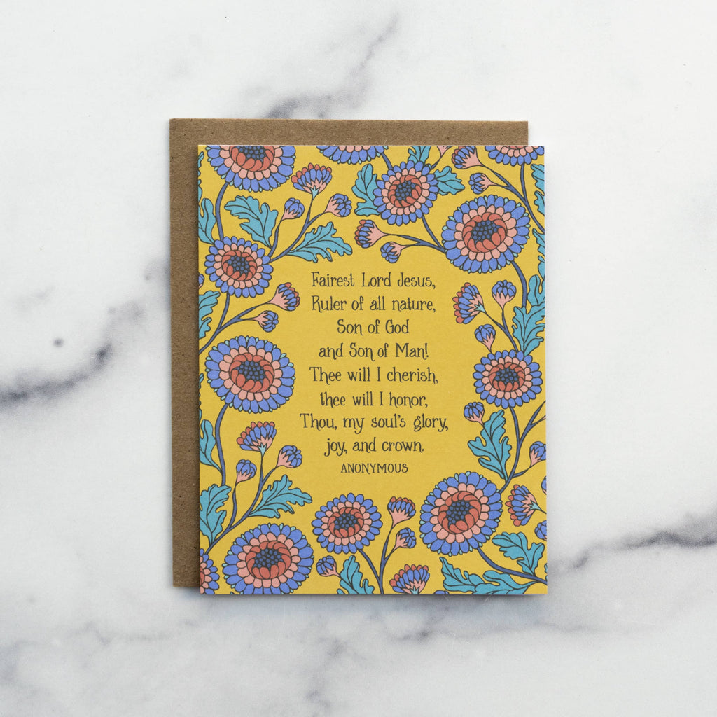 Fairest Lord Jesus Hymn Greeting Card