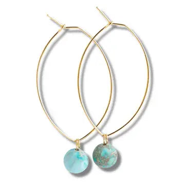 Lenny Gemstone Earrings, Multiple Colors