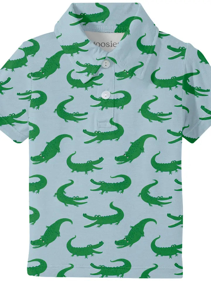 Blue Alligators - Short Sleeve Polo Shirt