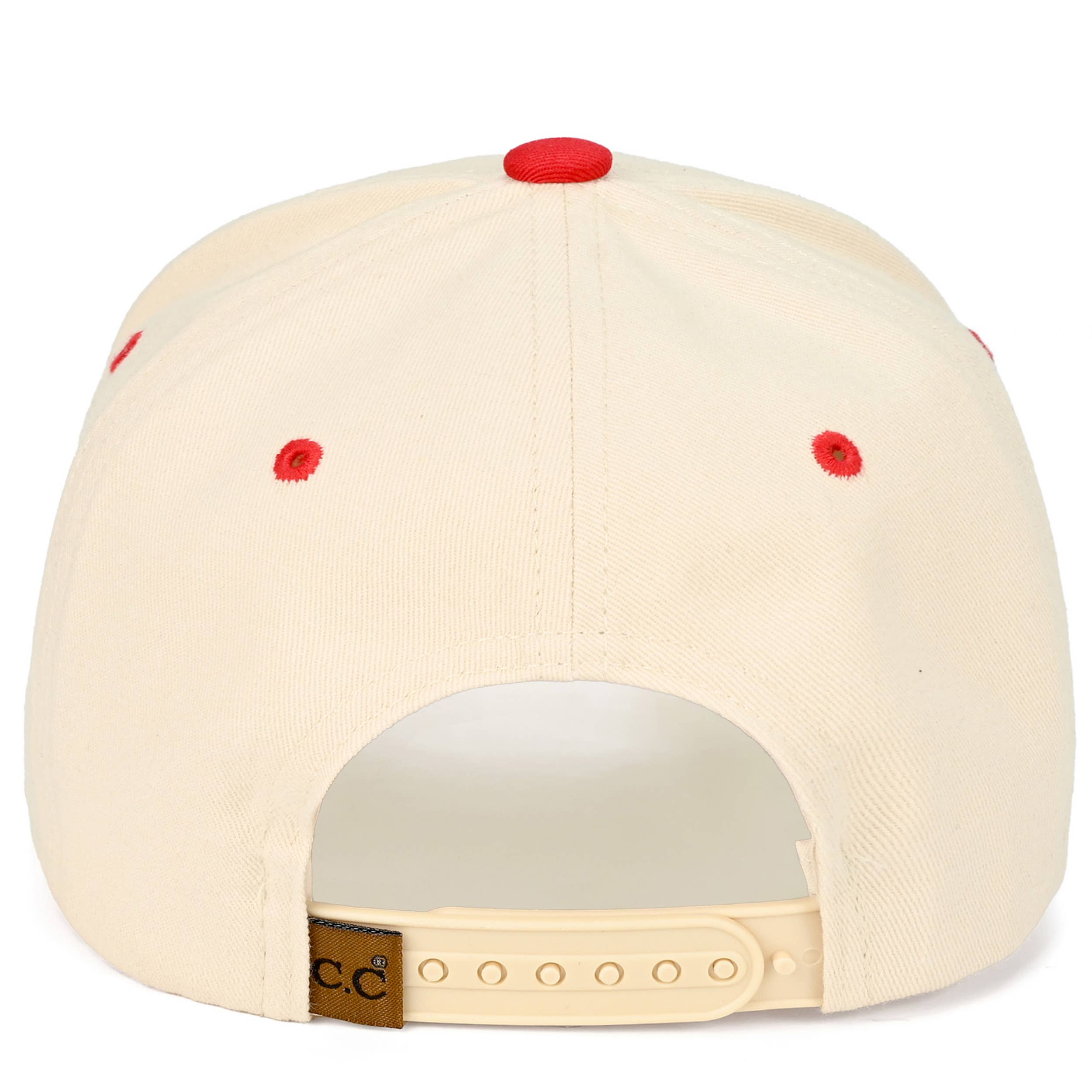 C.C Y'ALL NEED JESUS Embroidered Letter Two Tone Trucker Hat: Red