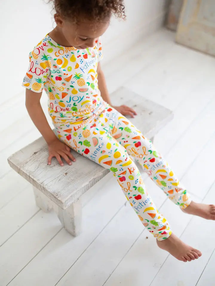Fruit of the Spirit Pj Short Sleeve & Pants Set Bamboo