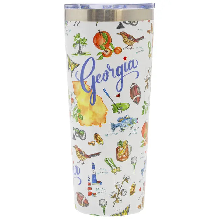 22 oz. Stainless Steel Tumbler Ga Georgia State Collection