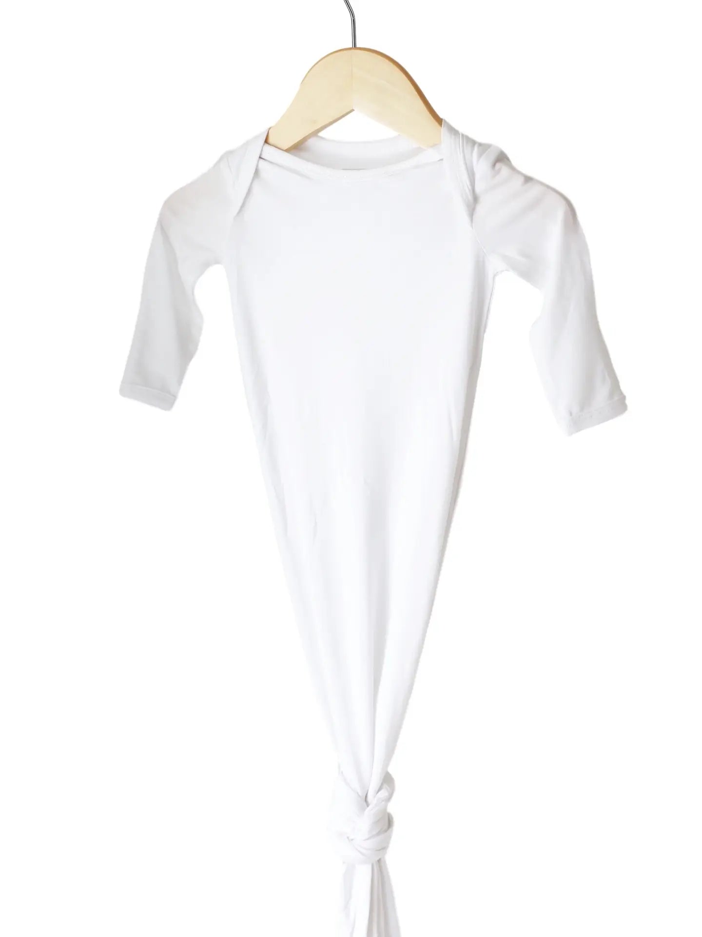 Cloud White Bamboo Knotted Gown