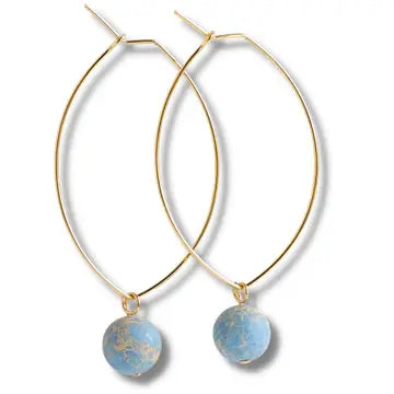 Lenny Gemstone Earrings, Multiple Colors