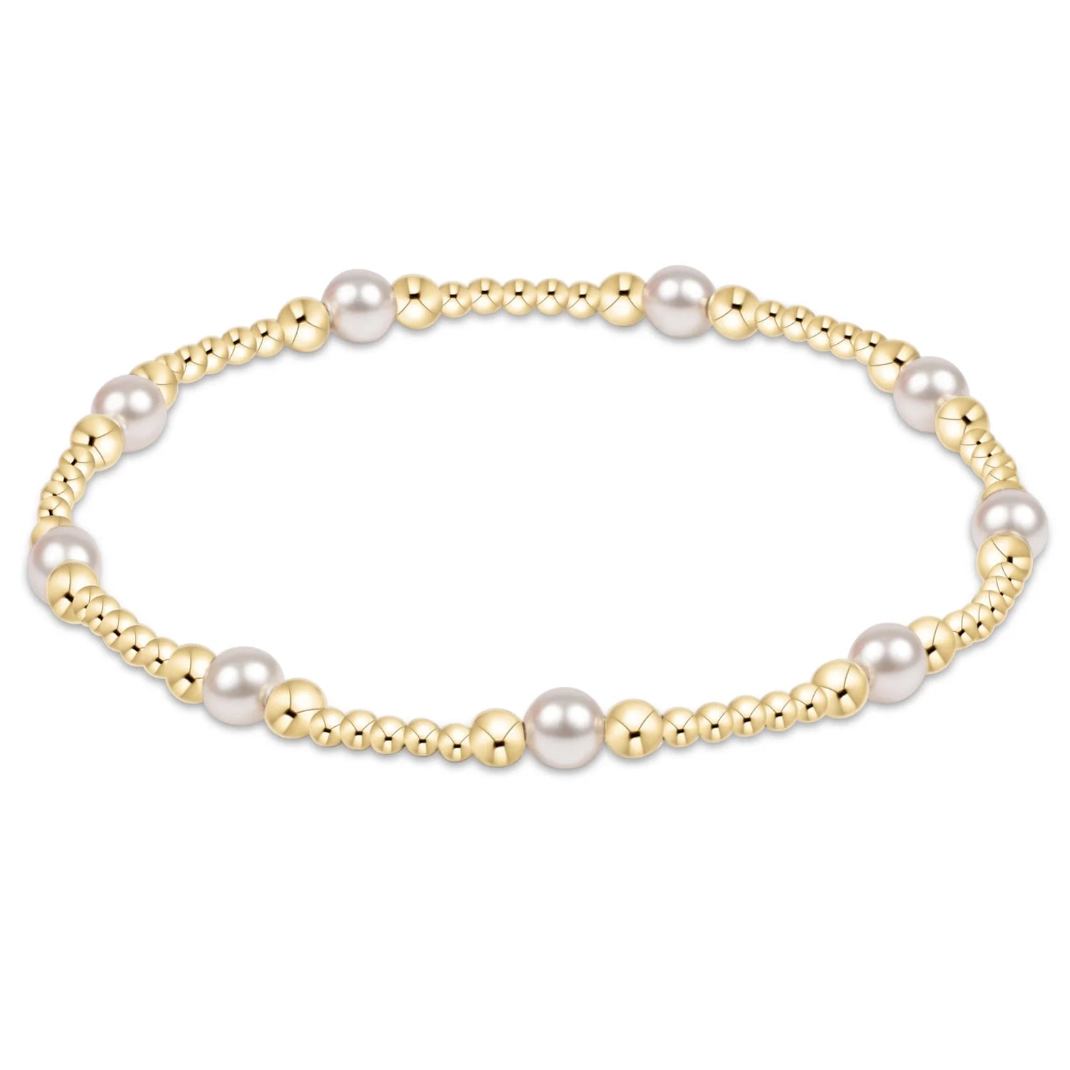 Enewton Classic Purpose Pattern 4mm Bead Bracelet - Pearl