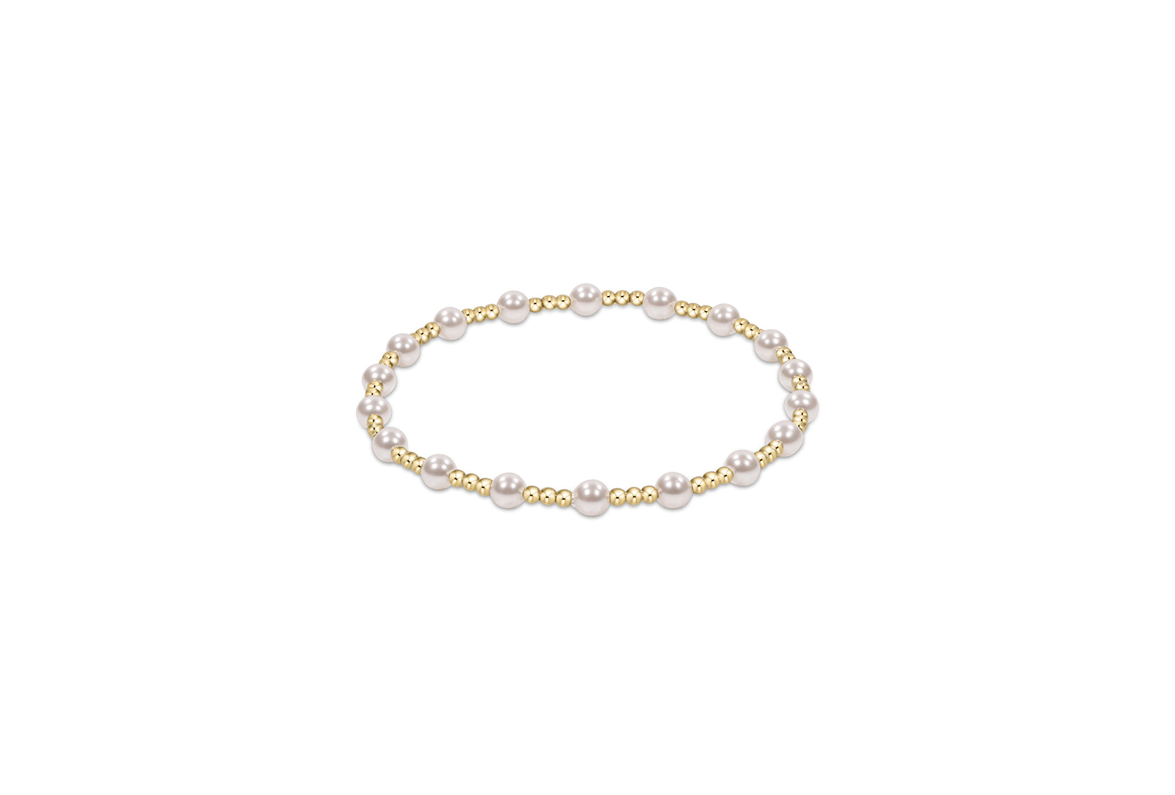 Enewton Classic Sincerity Pattern 4mm Bead Bracelet - Pearl