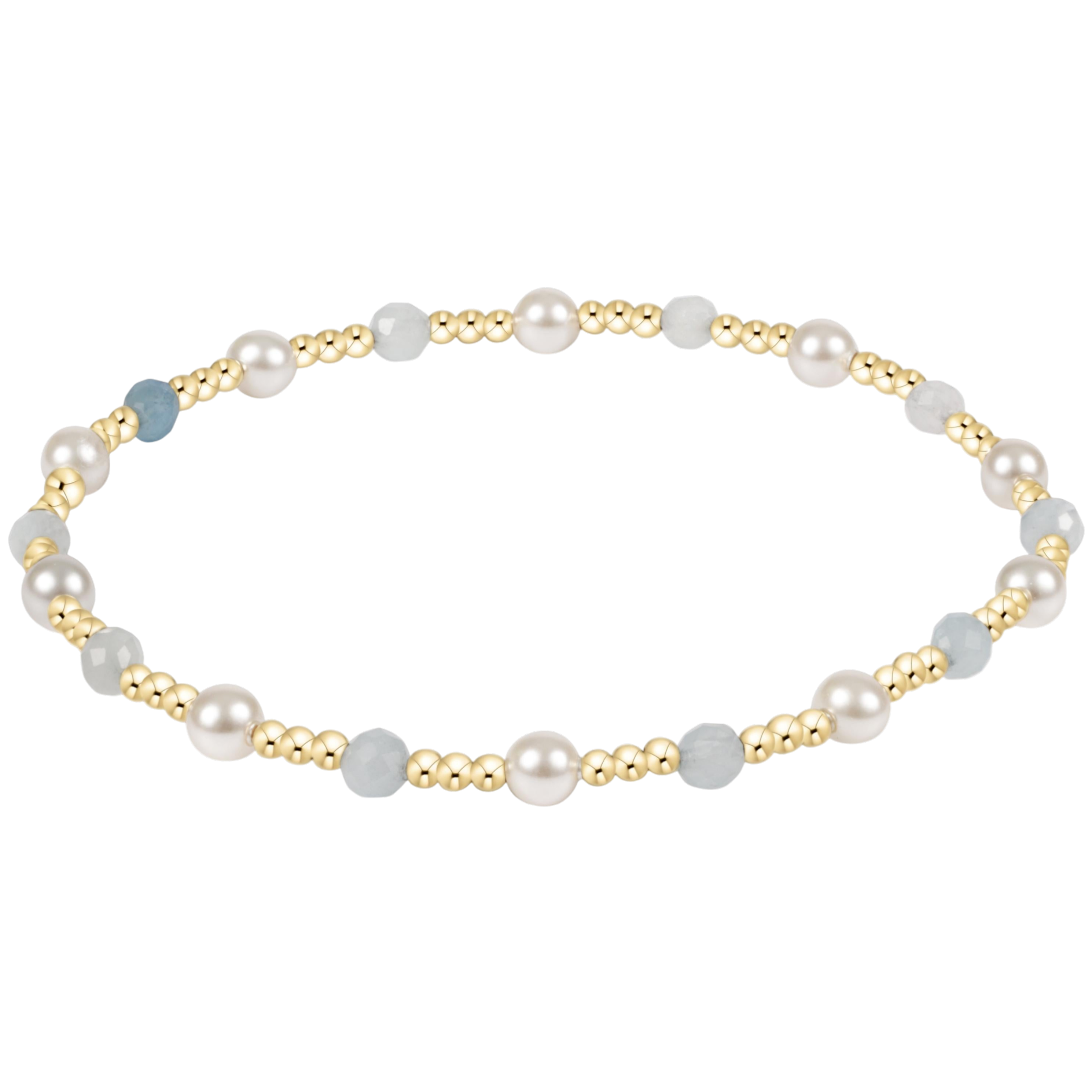 Enewton Extends Pearl Sincerity 4mm Gem Bracelet - Aquamarine
