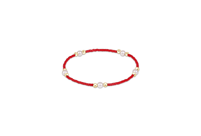 Enewton- Gameday Hope Purpose Pearl Bracelet - Red