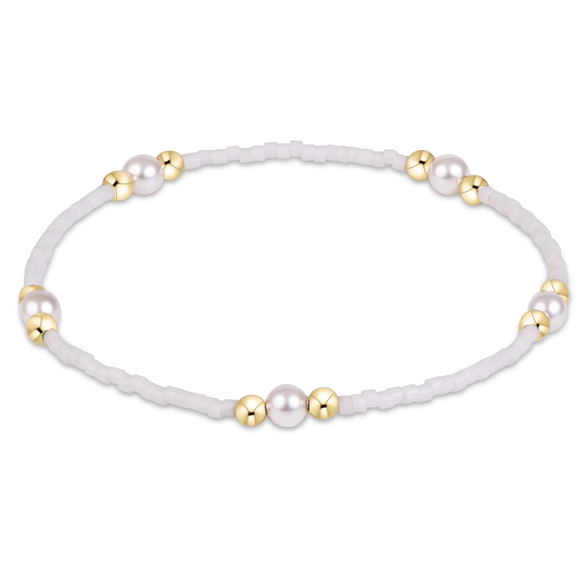 gameday hope purpose pearl bracelet - white