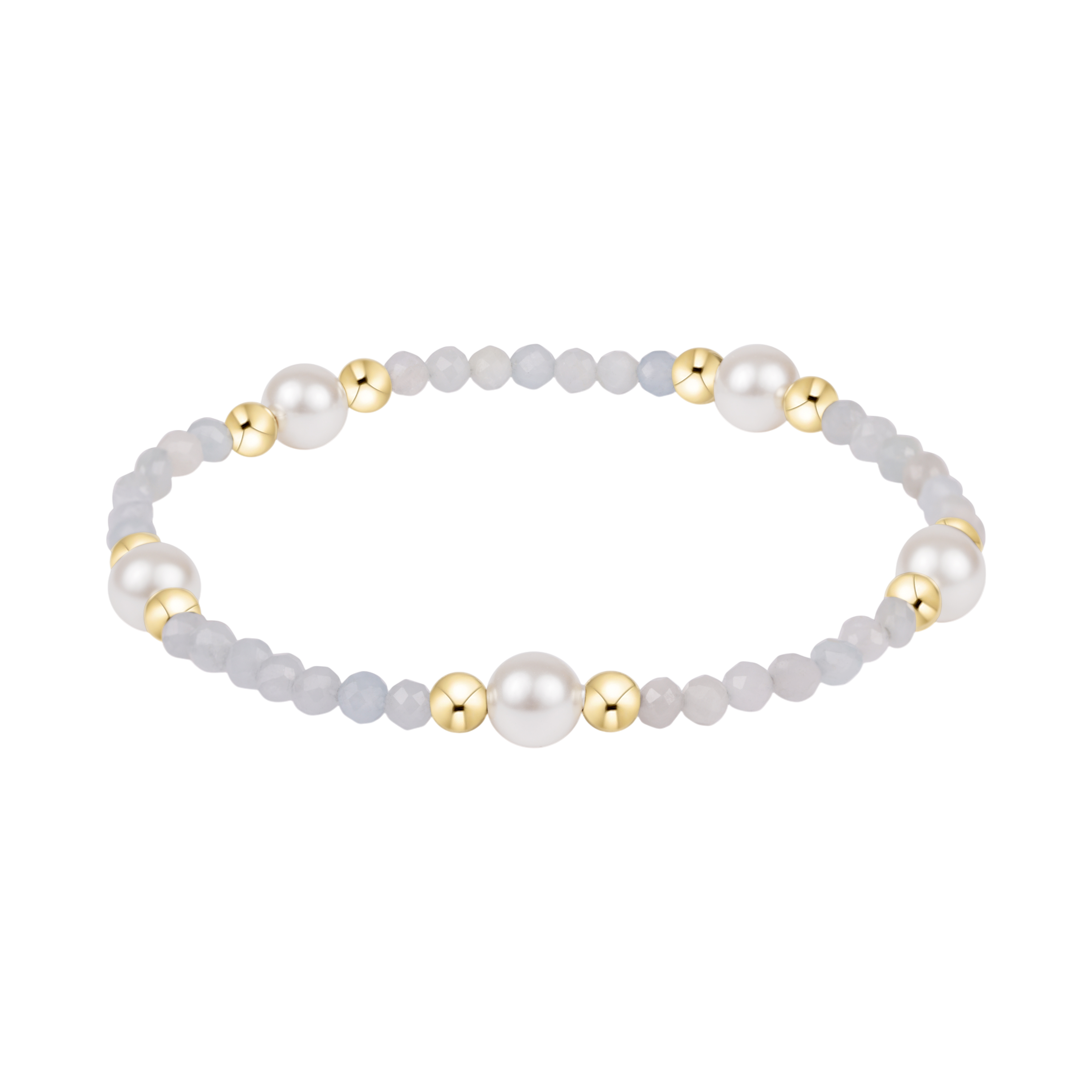 Enewton Purpose Pearl 6mm Gem Bracelet - Aquamarine