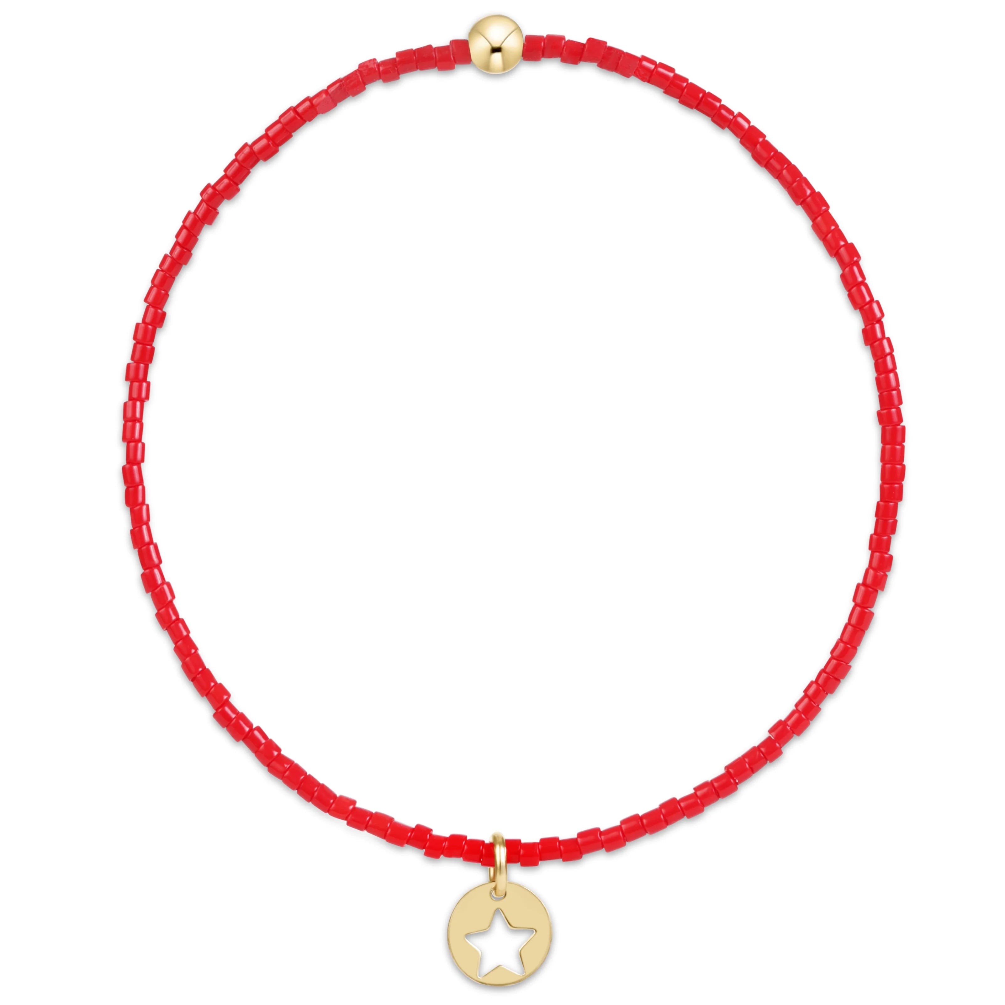 Enewton - Hope Classic Bracelet - Bright Red- Star Small Gold Disc