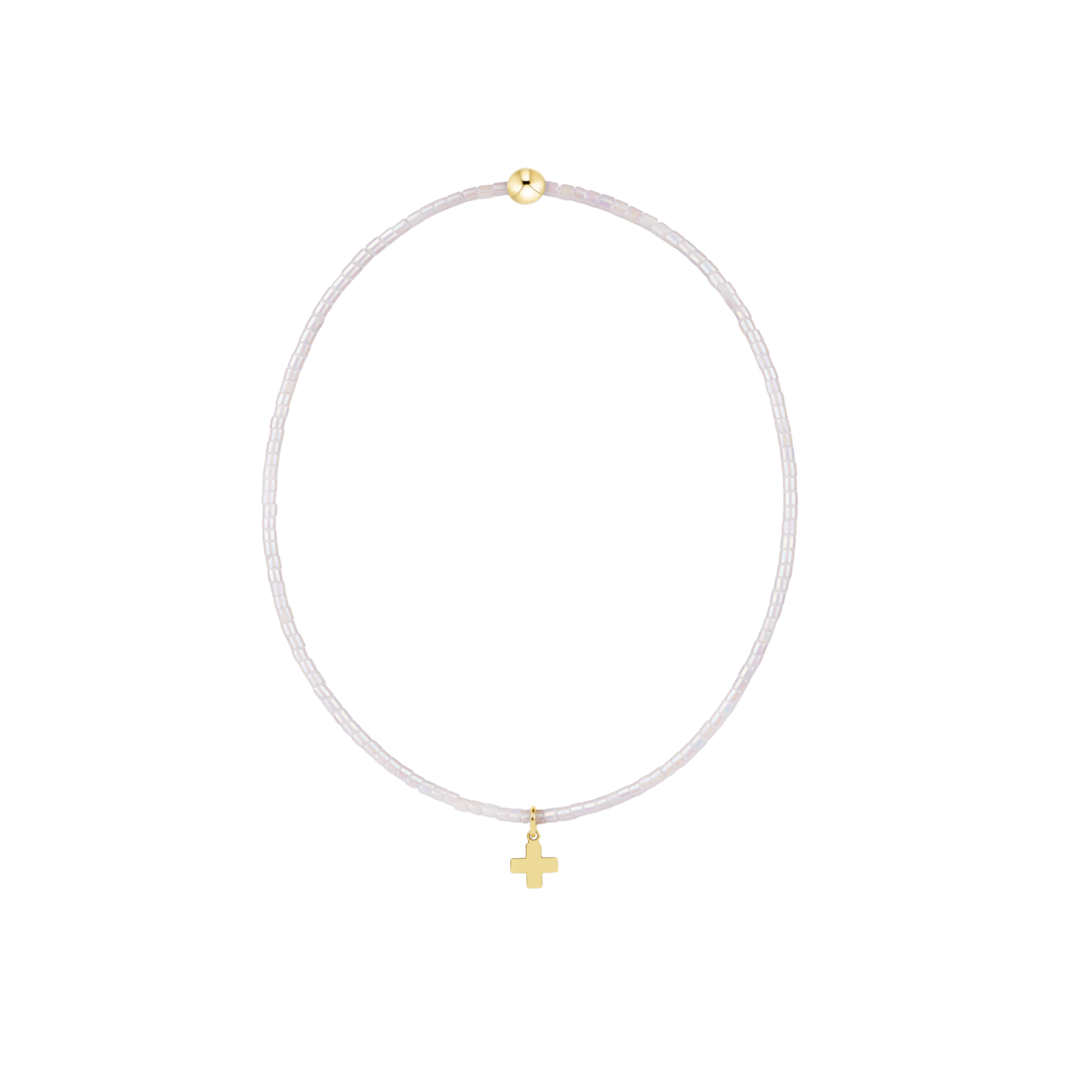 Enewton Hope Classic Silky White Bracelet - Signature Cross