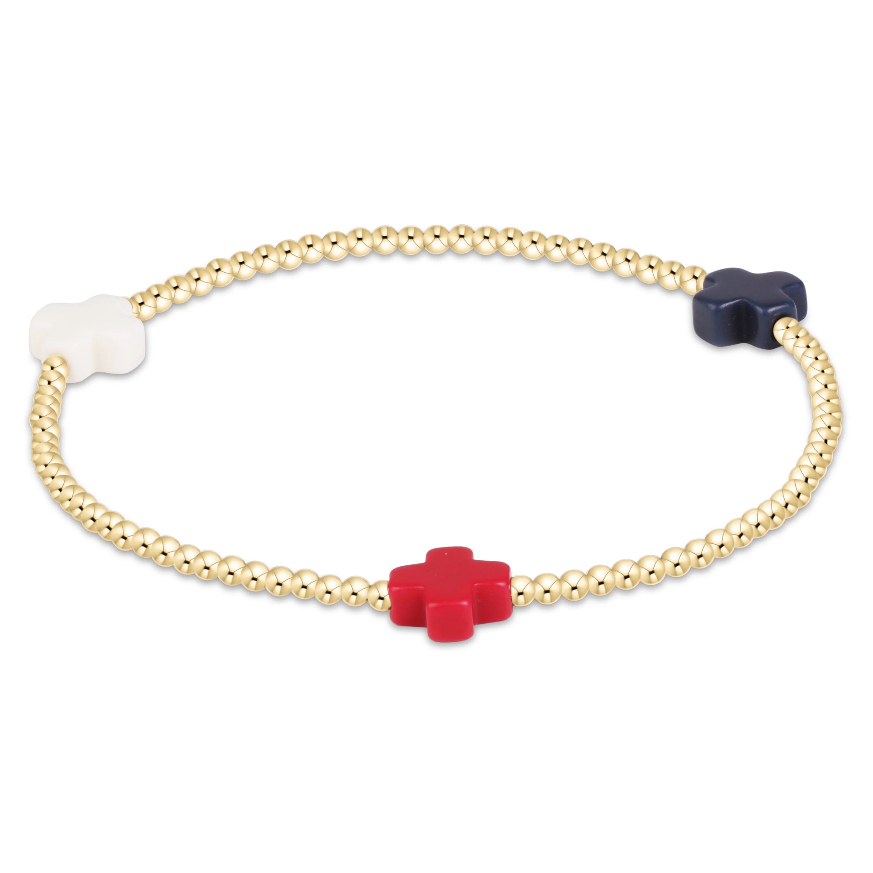 Enewton - Signature Cross 2mm Gold Bracelet - Firecracker