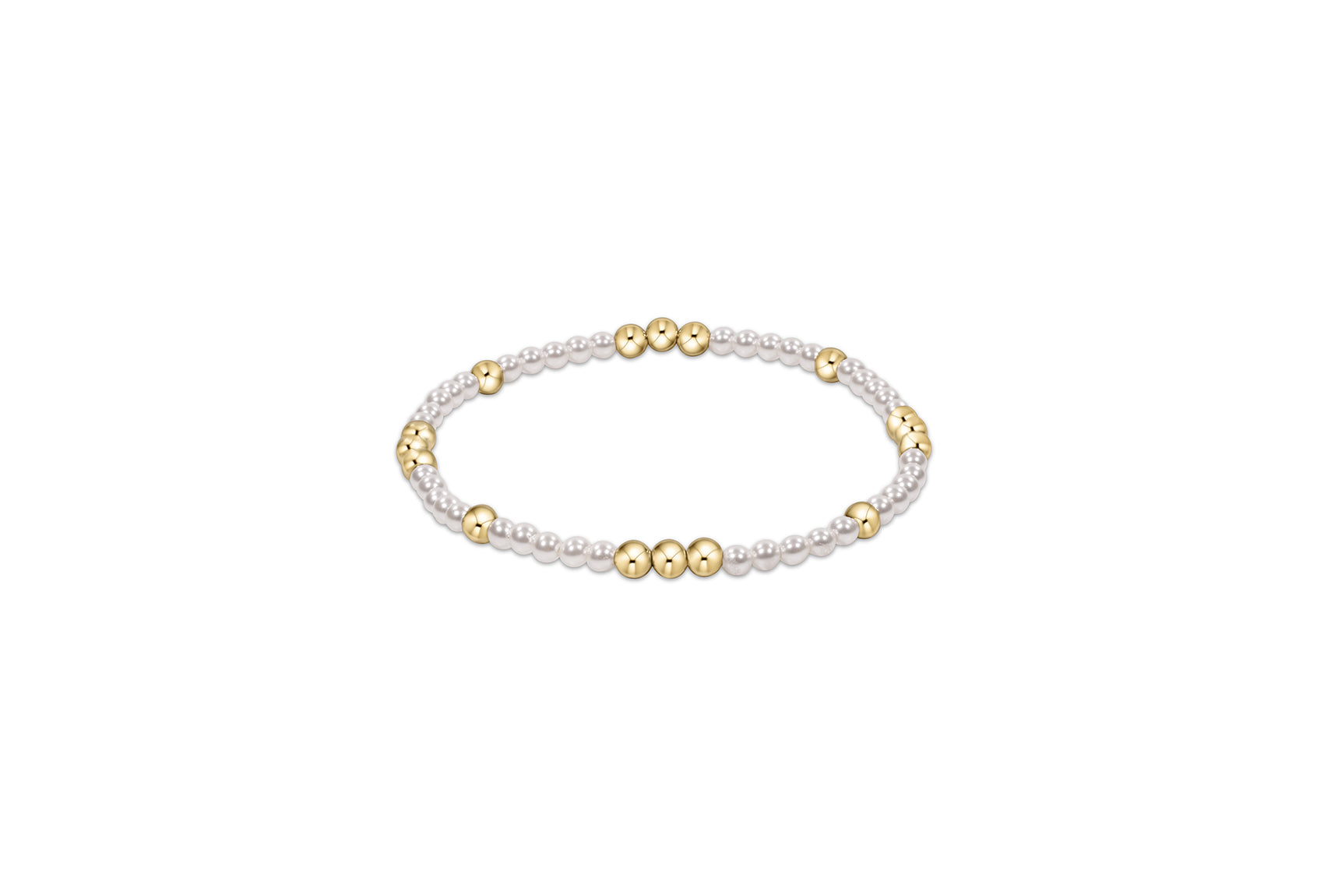 Enewton Worthy Pattern 3mm Bead Bracelet - Pearl