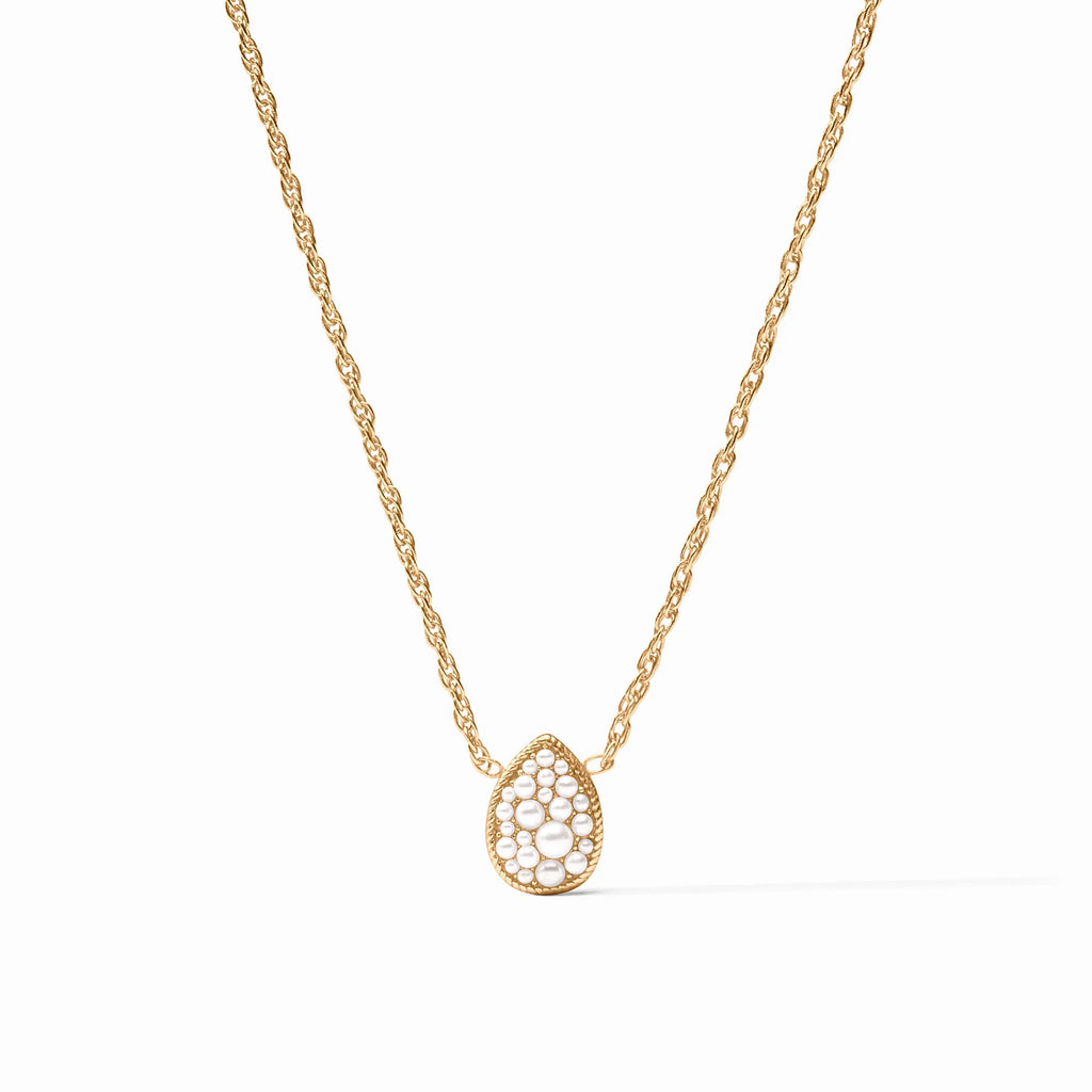 Pavé Teardrop Delicate Necklace -Juile Vos