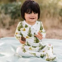 Camping Bamboo Footed Romper