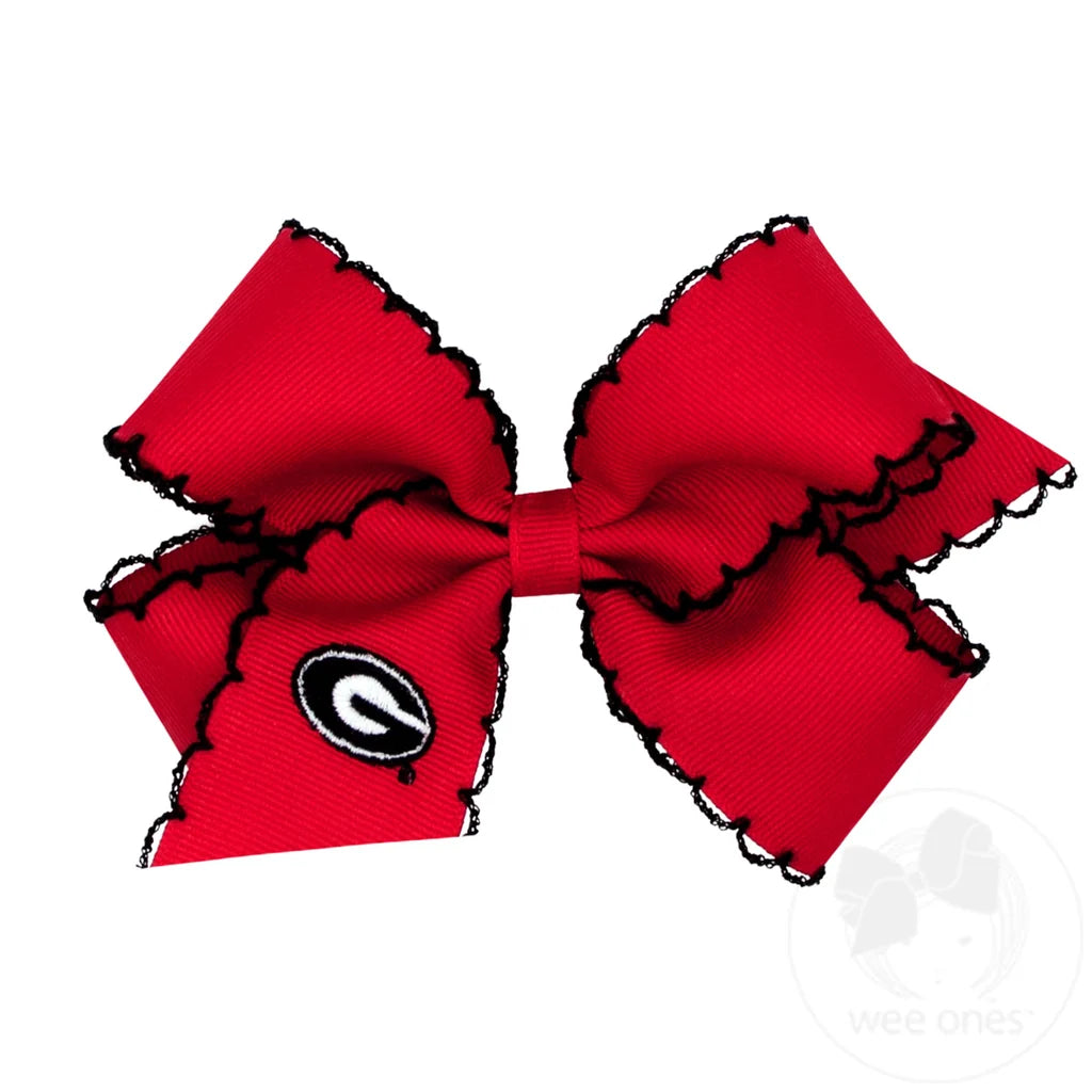 Medium Georgia Moonstitch Embroidered Hair Bow