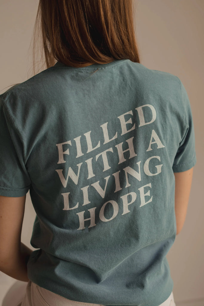 Living Hope Tee - Muted Blue