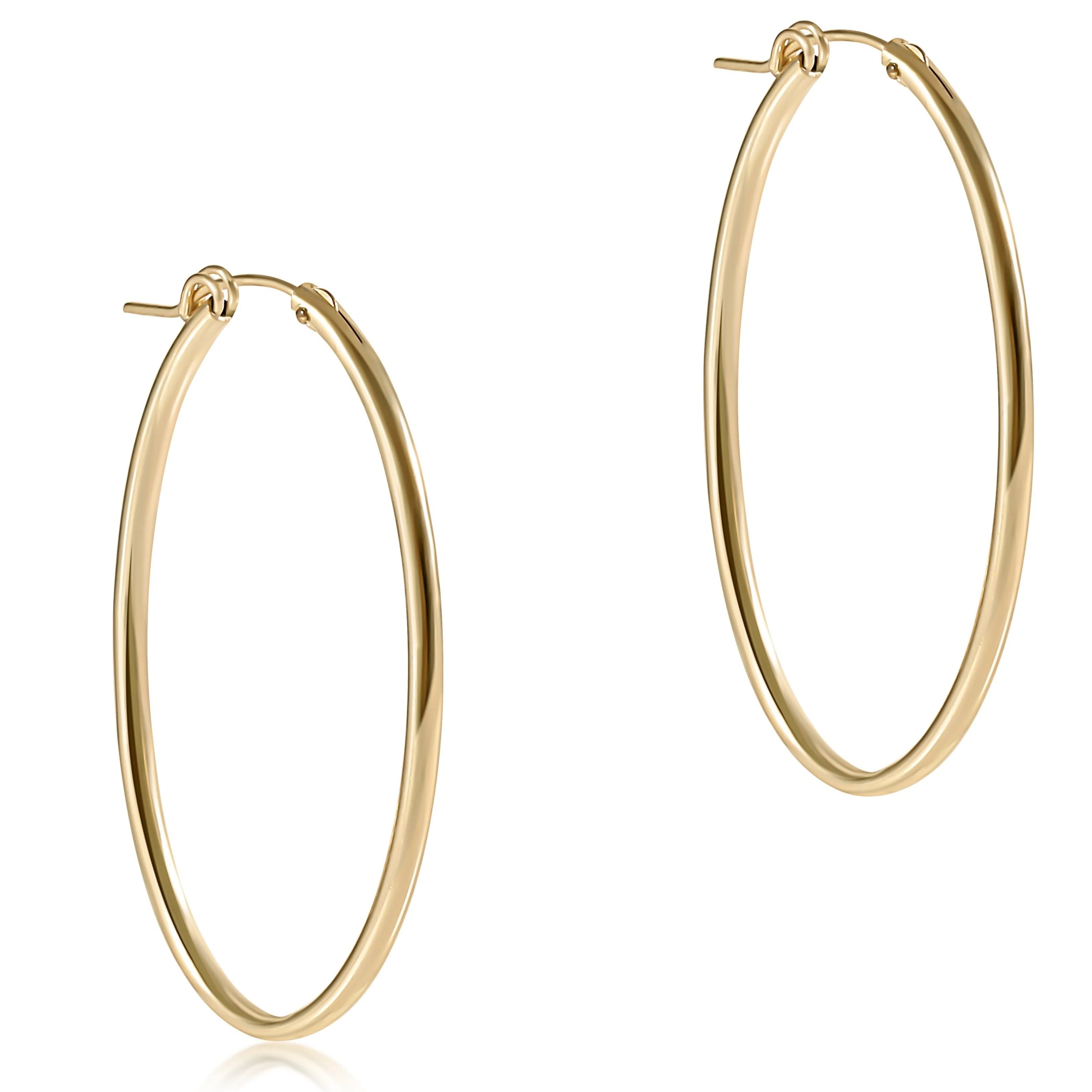 Enewton Oval Gold 2" Hoop - Smooth
