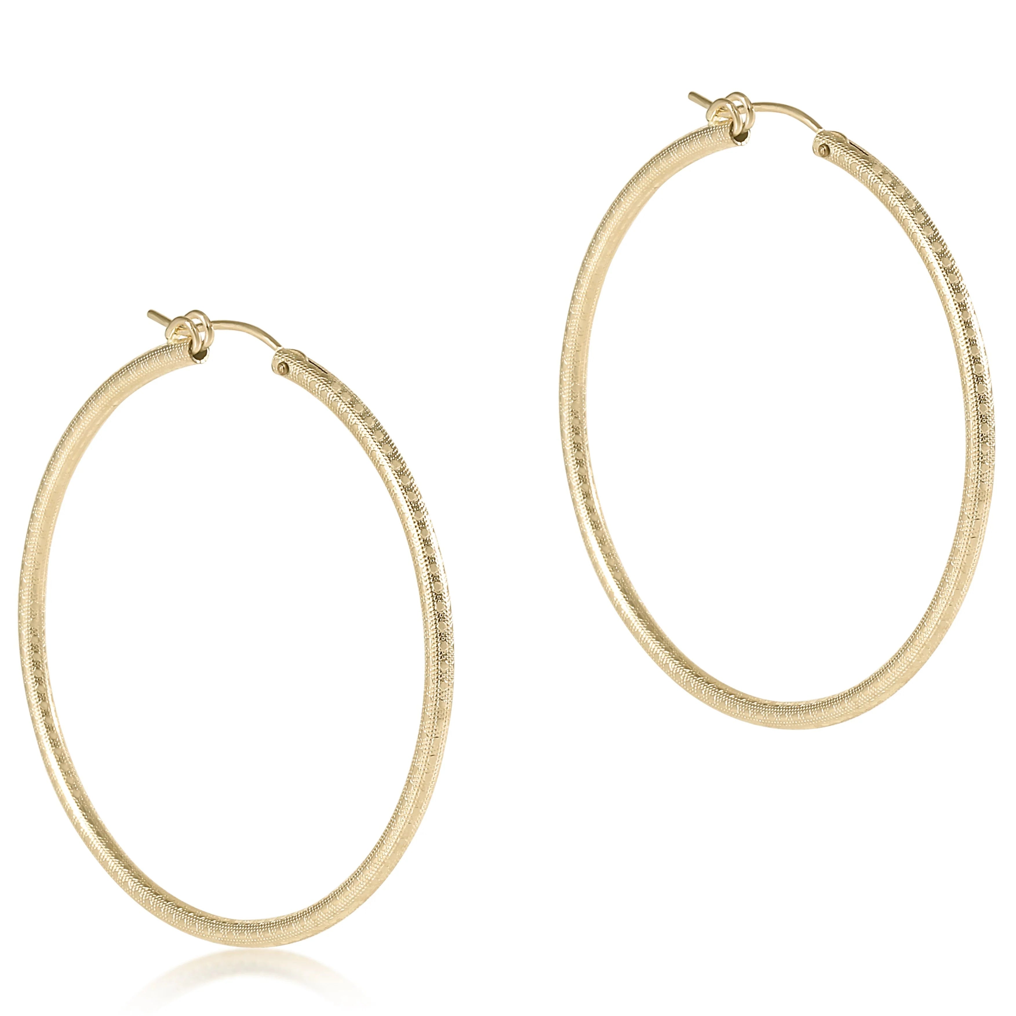 Enewton Round Gold 2" Hoop - Textured