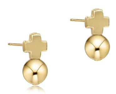 Signature Cross Gold Earrings