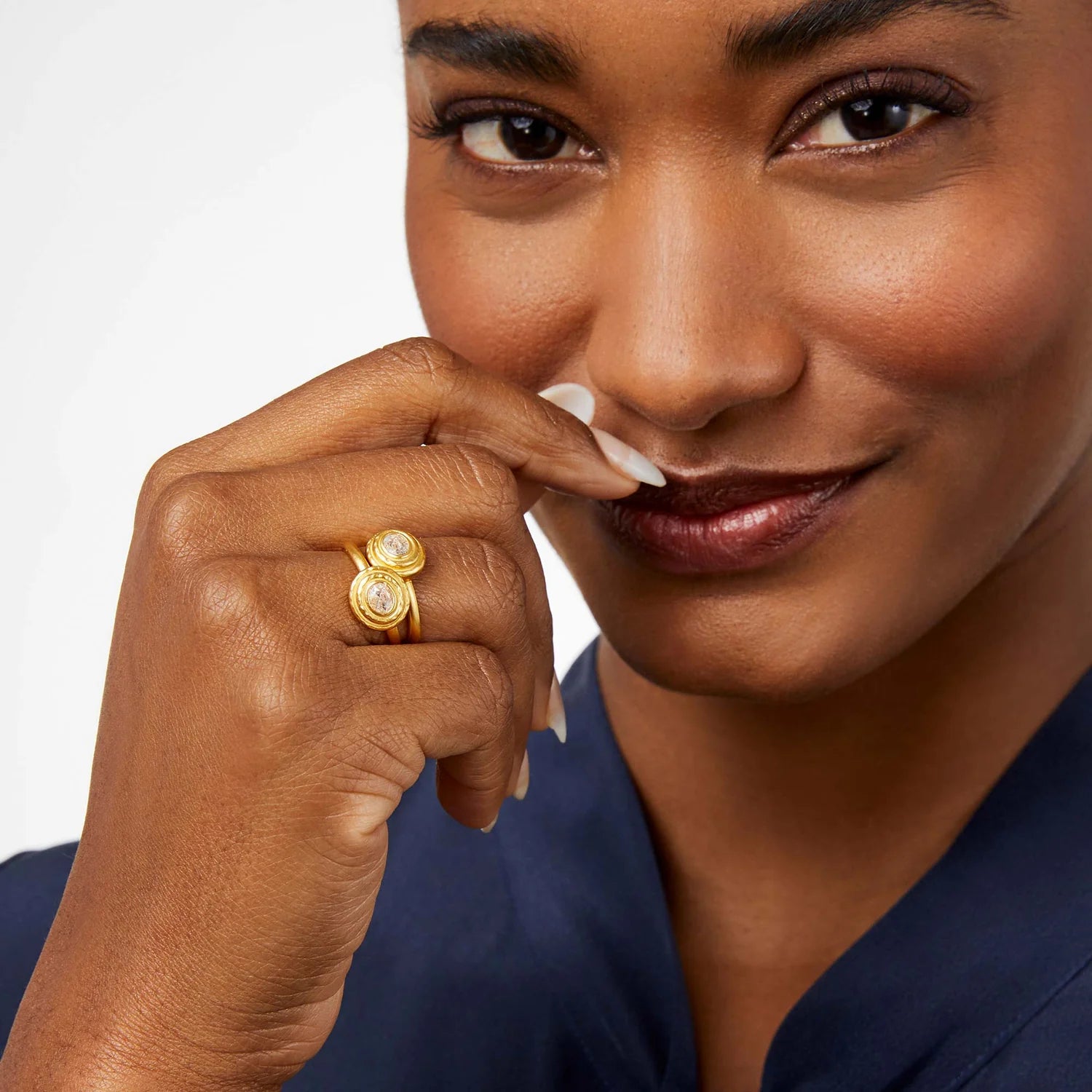 Tudor Duet Ring- Cubic Zirconia from Julie Vos