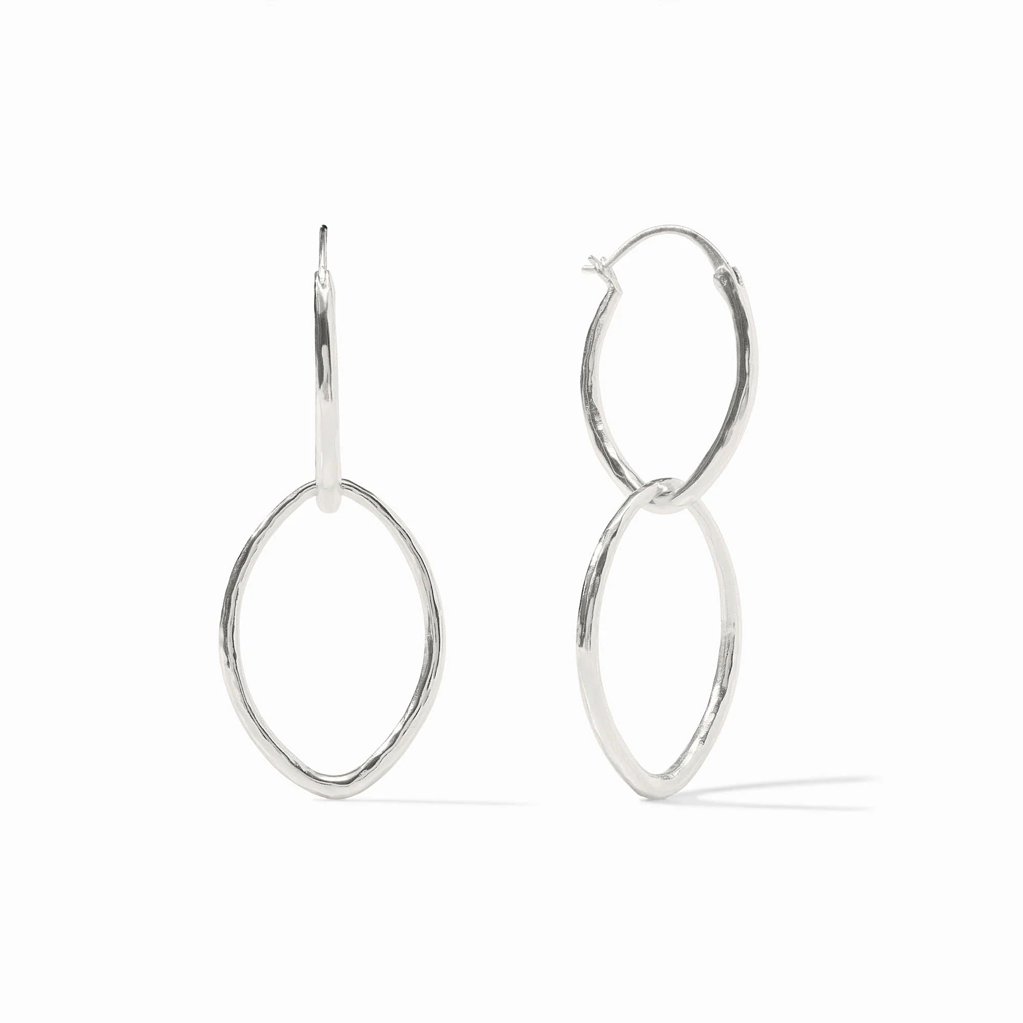Fleur-de-Lis 2-in-1 Silver Earring