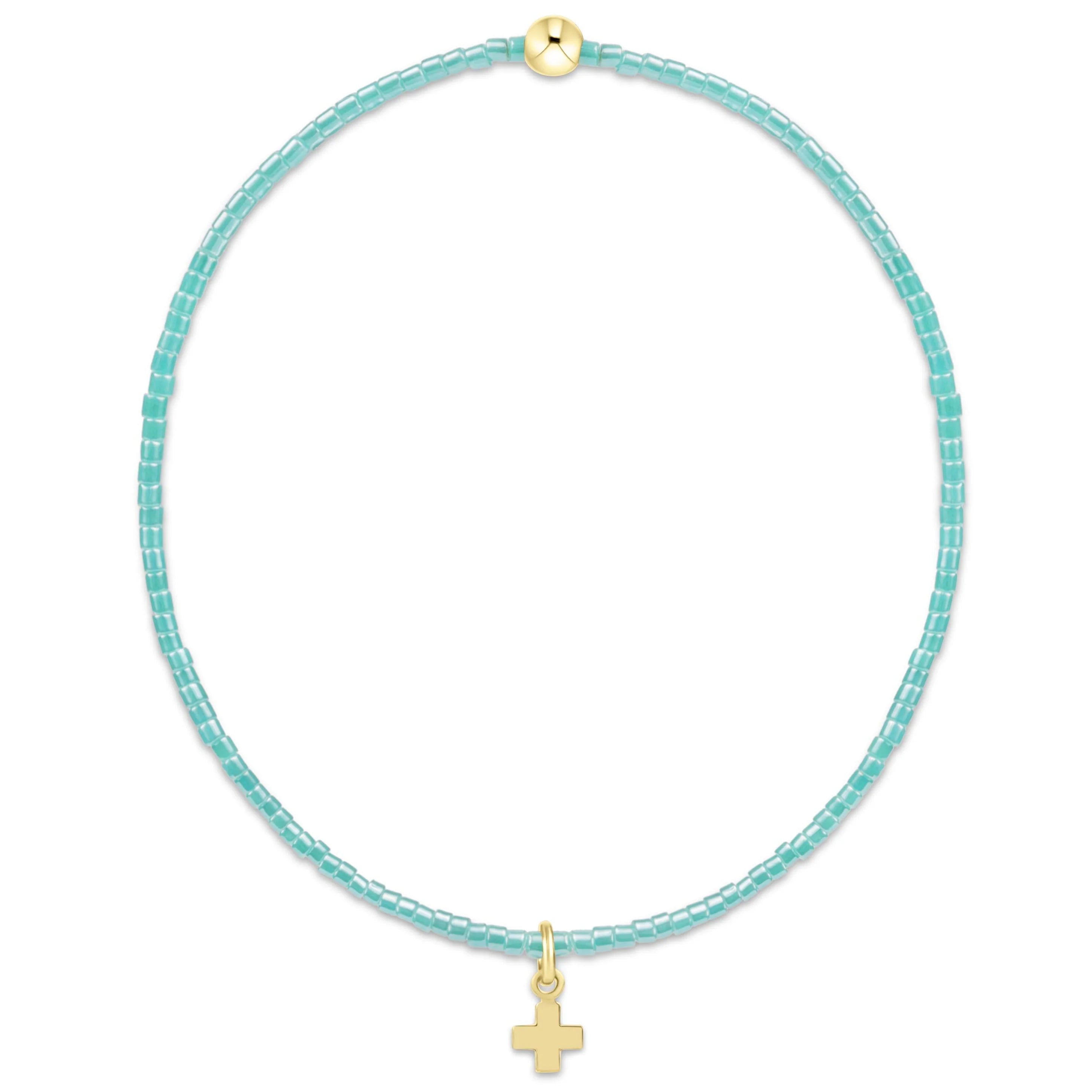 Enewton - Hope Classic with Signature Cross Small Gold Charm in Sea Glass