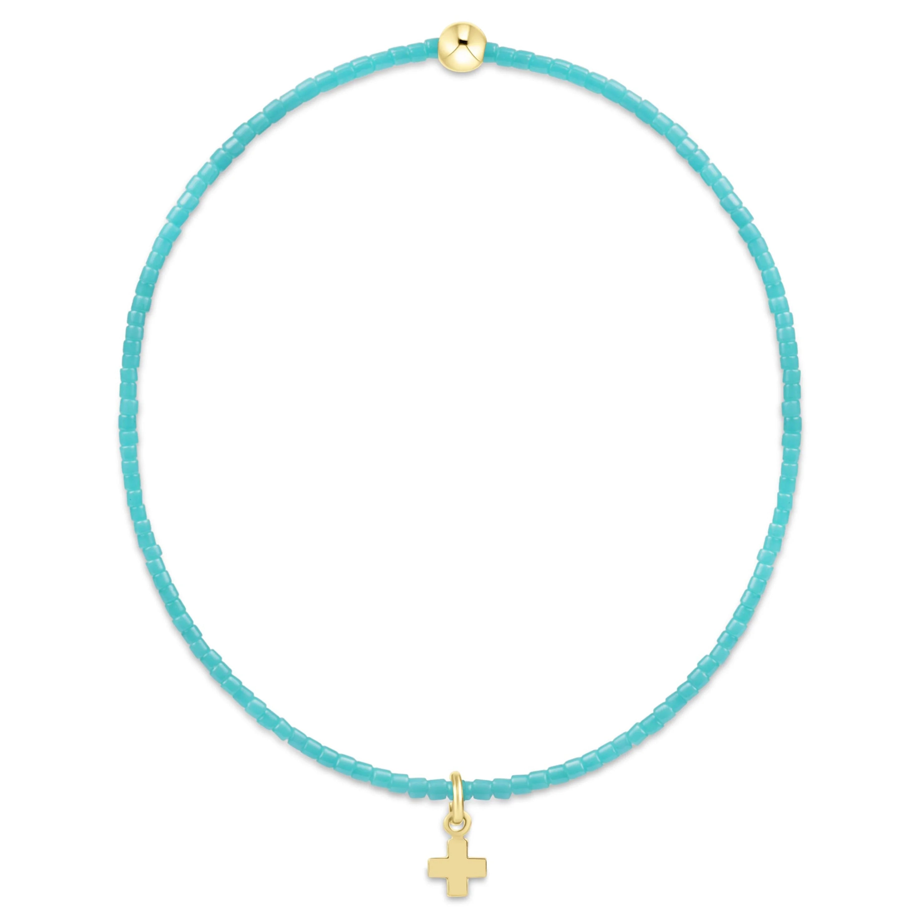 Enewton - Hope Classic with Signature Cross Small Gold Charm in Turquoise