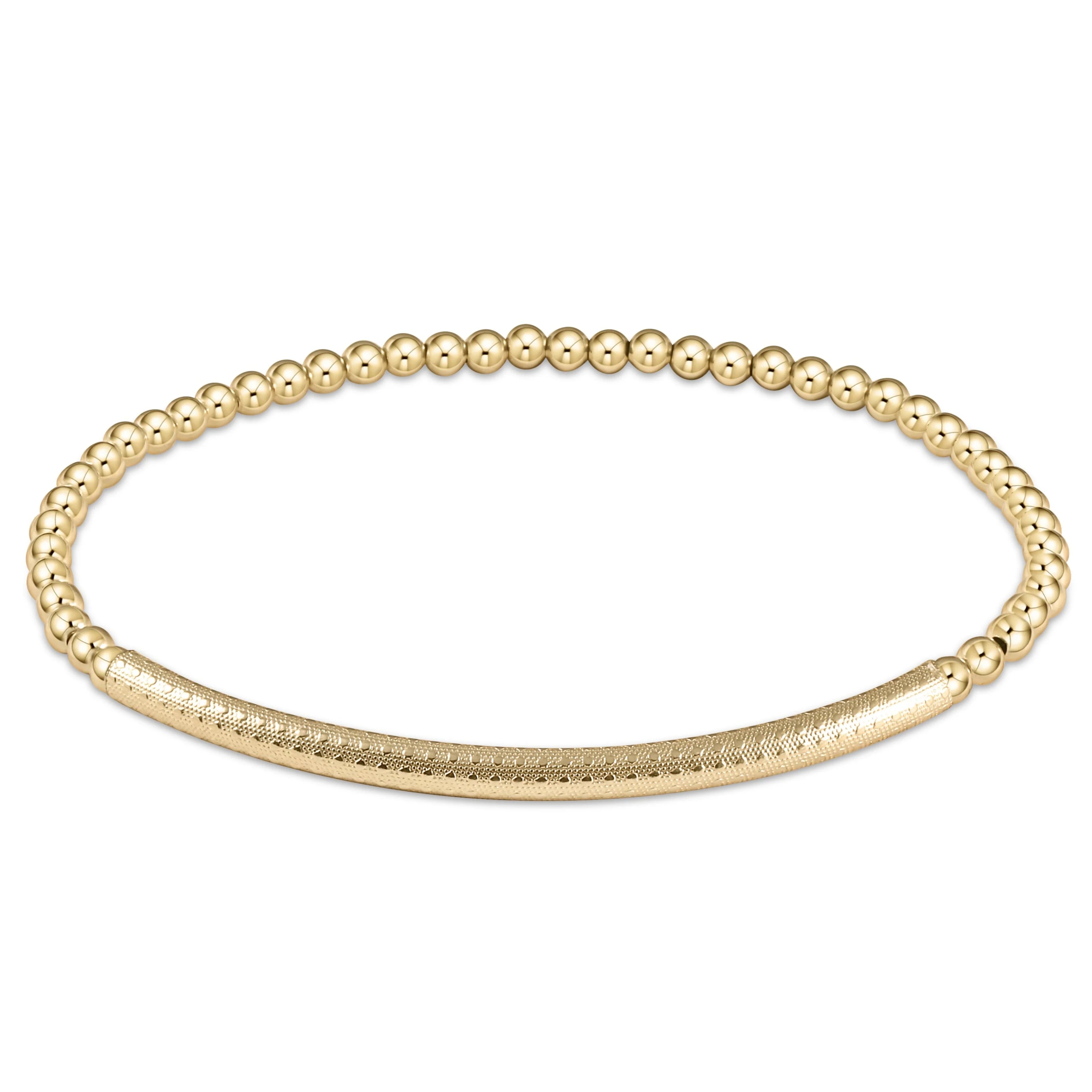 Enewton Bliss Bar Textured Gold 3mm Bracelet