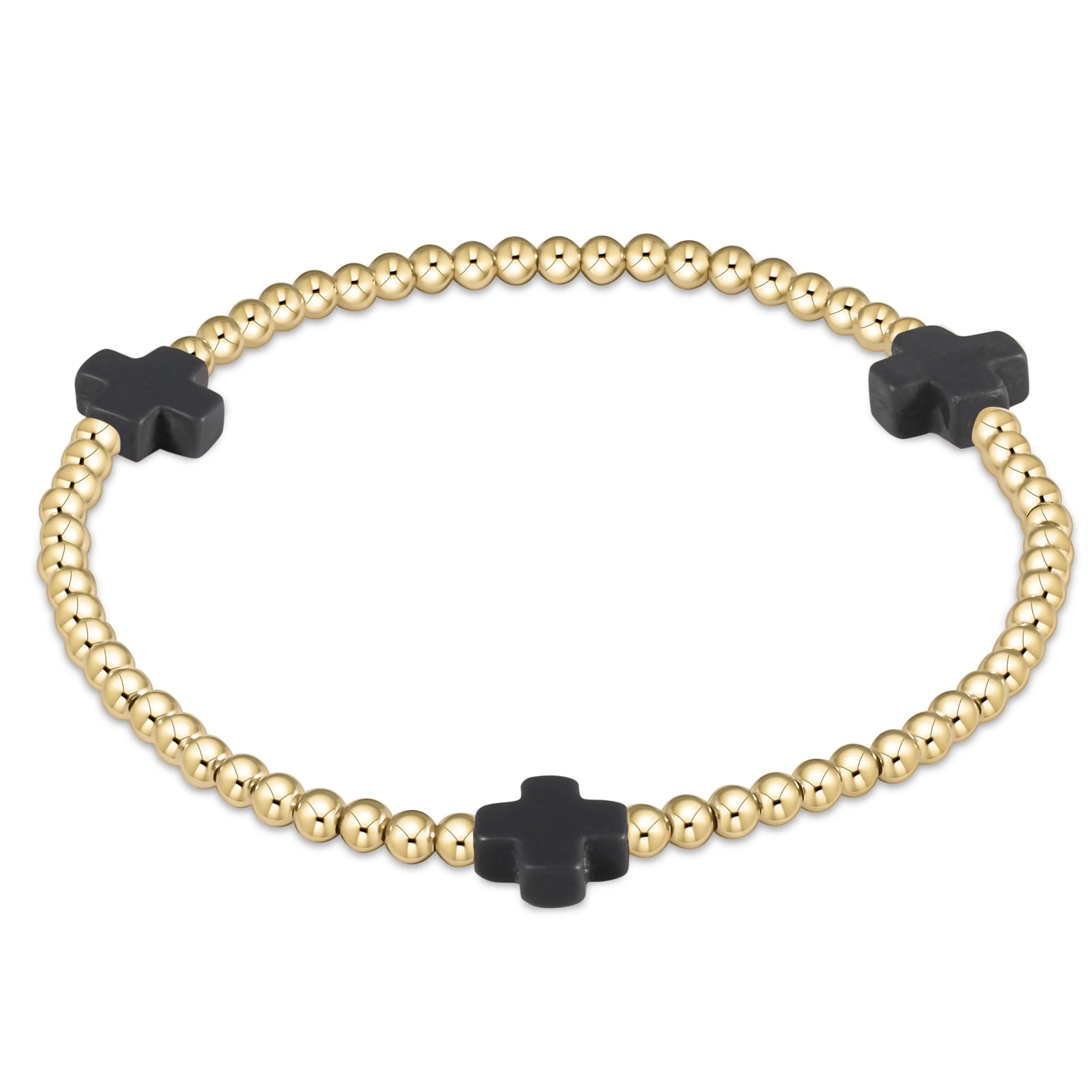 Enewton - Signature Cross 3mm Gold Bracelet
