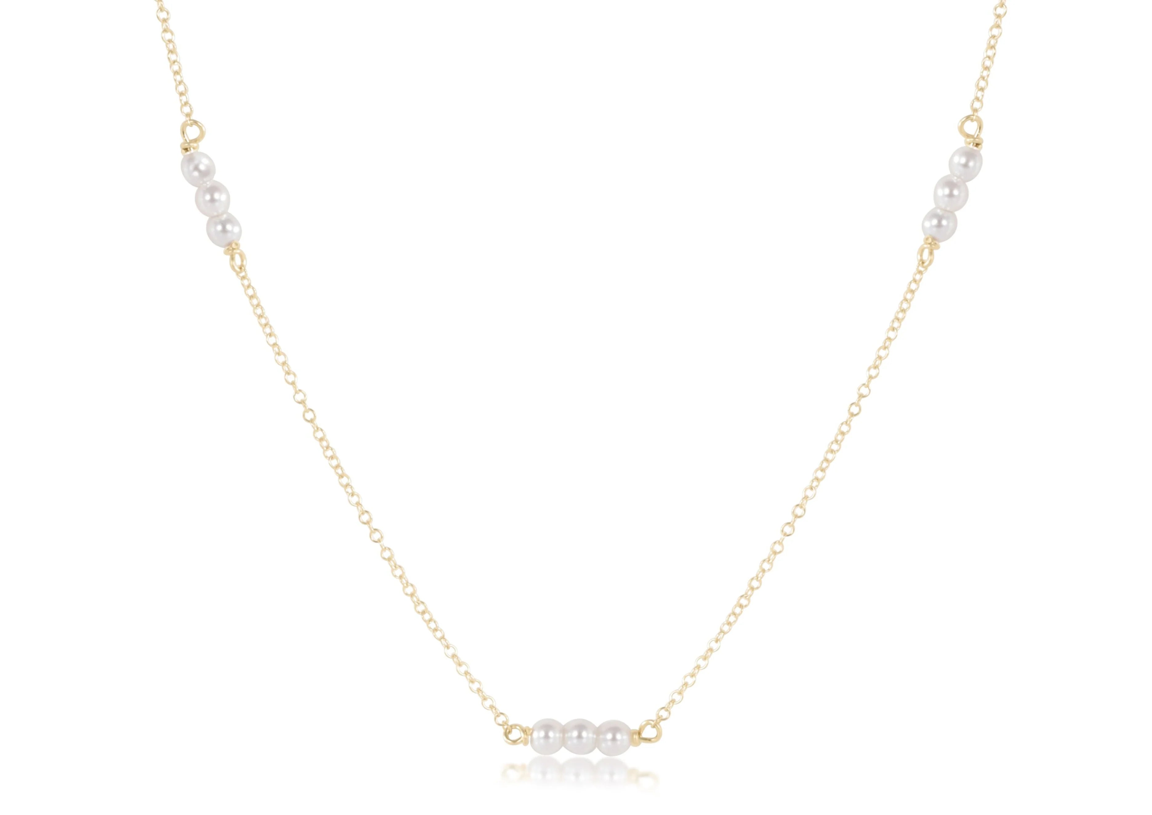 Enewton- Choker Joy Simplicity Chain Gold - Pearl 3mm
