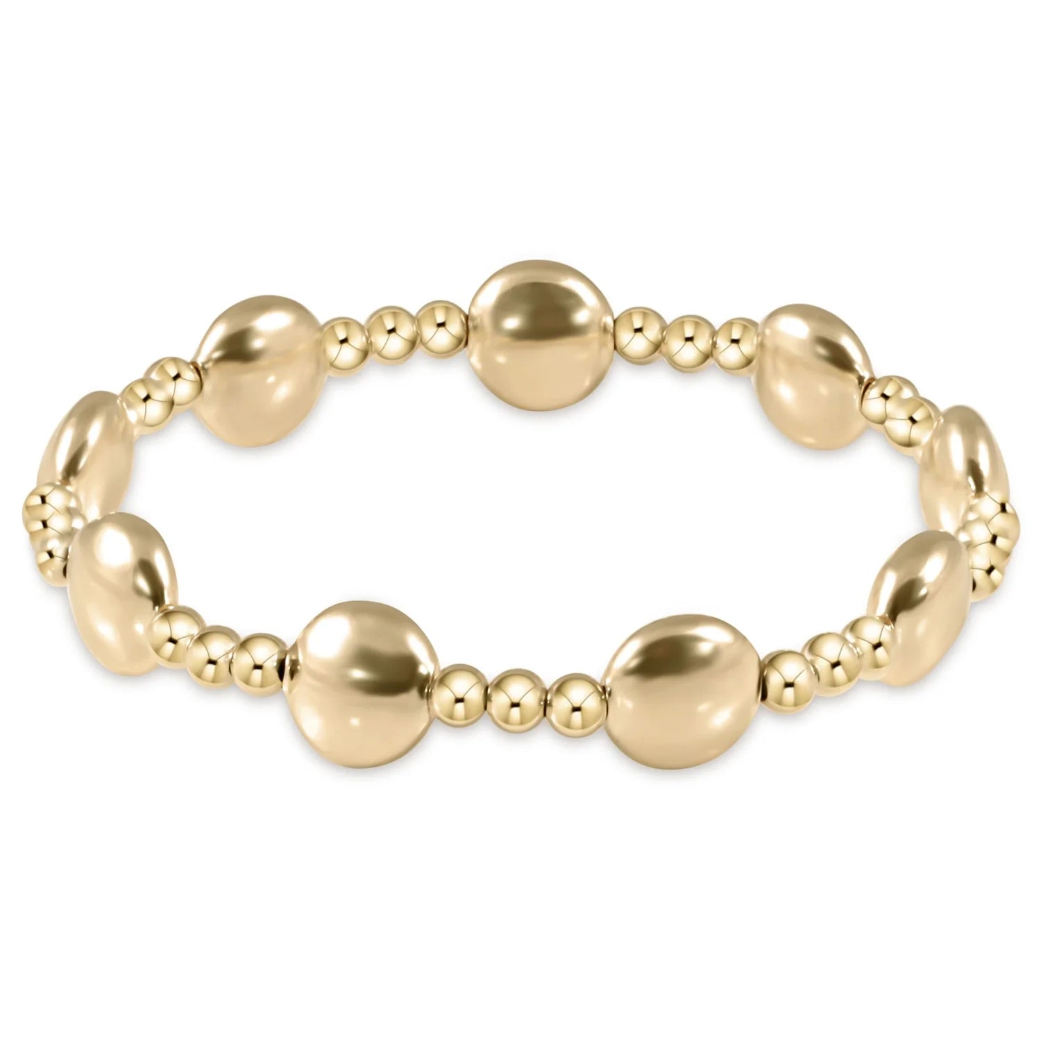 Enewton Honesty Gold Sincerity Pattern 10mm Bead Bracelet