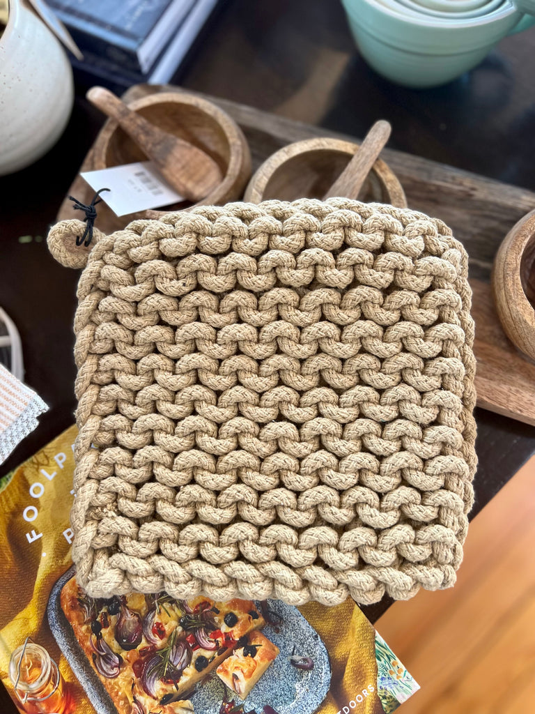 Cotton Crocheted Pot Holder – Adelina Social Goods