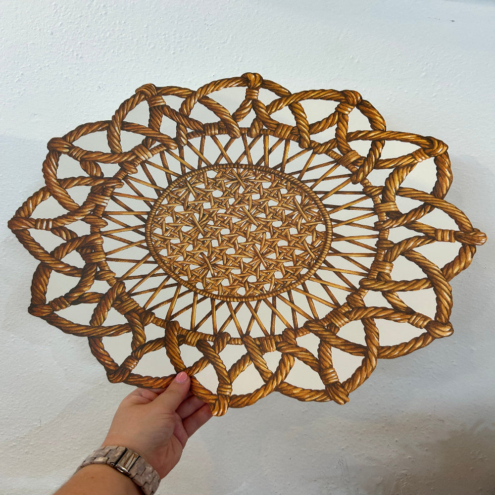Die-Cut Rattan Weave Placemat