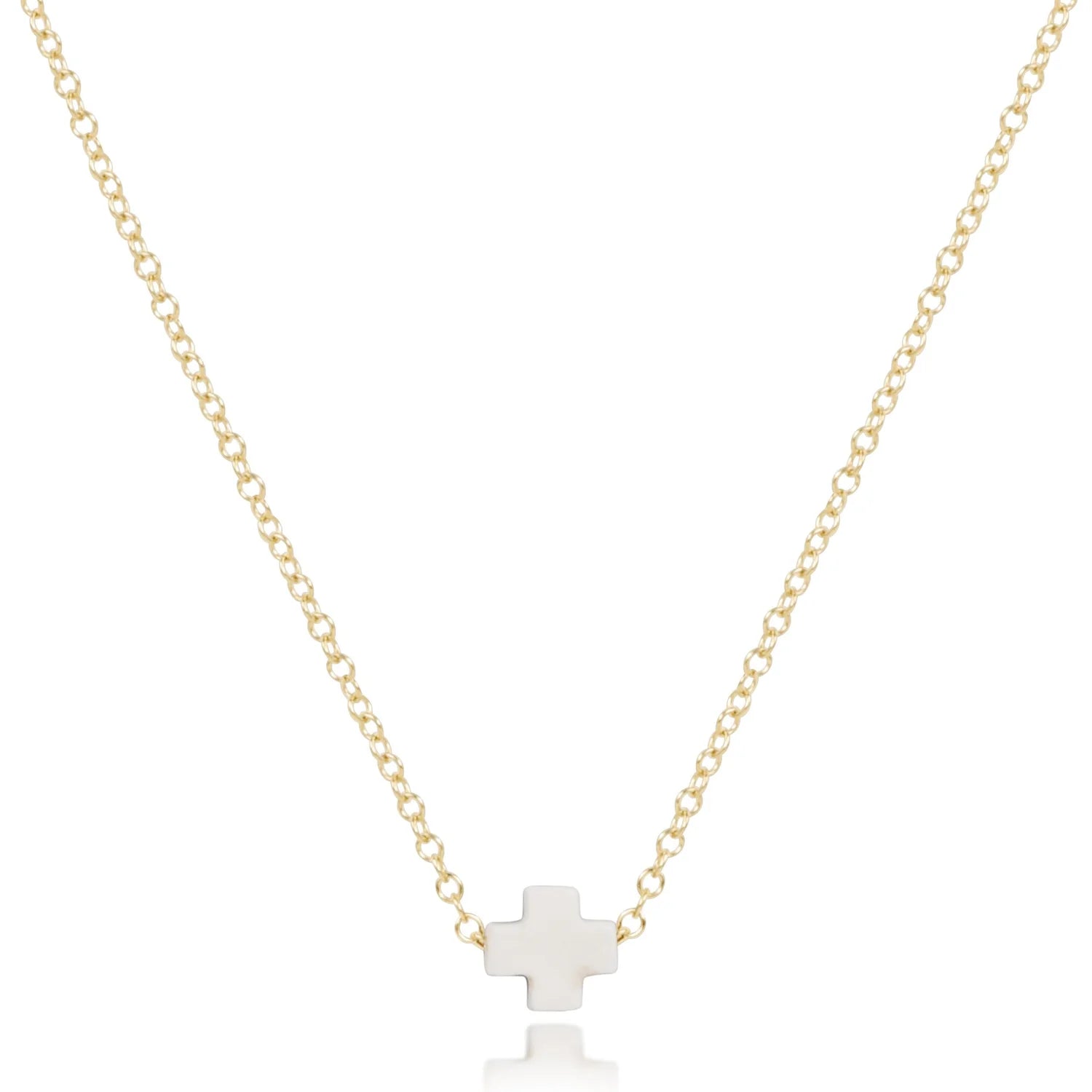 Enewton Egirl 14" Necklace Gold - Signature Cross Small Gold